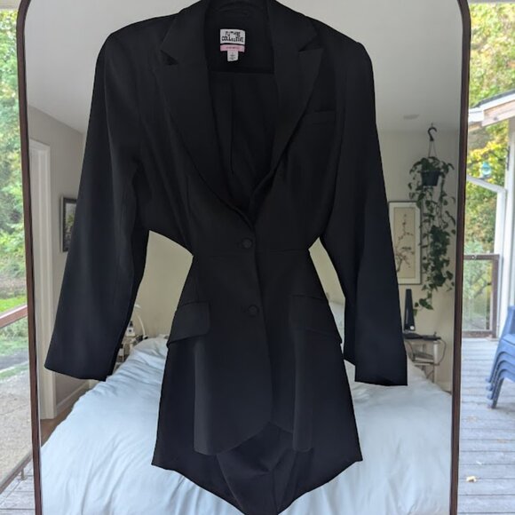 Alani Noelle Future Collective Cut Out Blazer in Black, Size Small - Picture 3 of 6